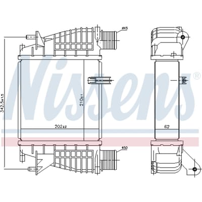 Intercooler NISSENS 96645