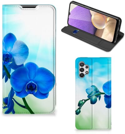 Samsung Galaxy A32 5G Smart Cover Orchidee Blauw - Cadeau voor je Moeder