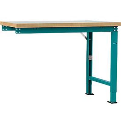 Manuflex aanbouw-werkbank Profi speciaal, tafelblad kunststof, 1250 x 700 mm, waterblauw