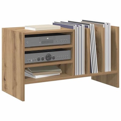 Platenspelermeubel - LP-kast - Platenspelerkast - Draaitafelstandaard - Platenspelerstandaard - Vintage Displayplank - Artisan eiken