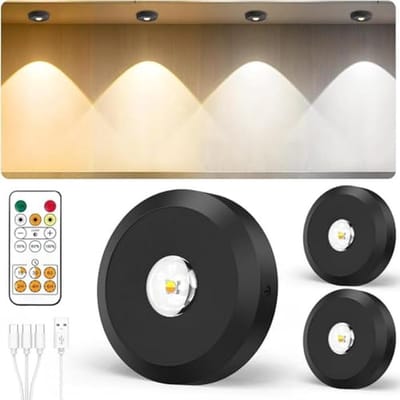 LED Display Lamp - Oplaadbare Spot - Kast Verlichten - 30 Kleurwijzigingen - 120 Uur - Zwart