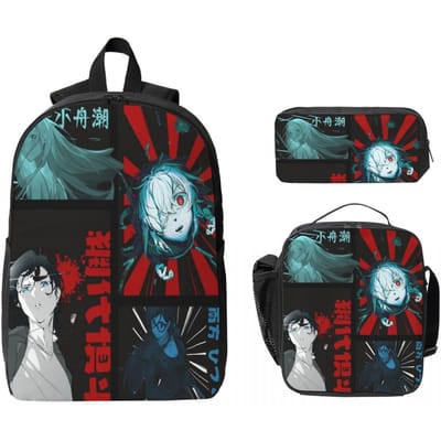 3 Stuks Zomer Tijd Rendering Schooltassen Set voor Jongen Meisje Etui Rugzak Sets met Lunchbox Voor School Leerlingen Daypack