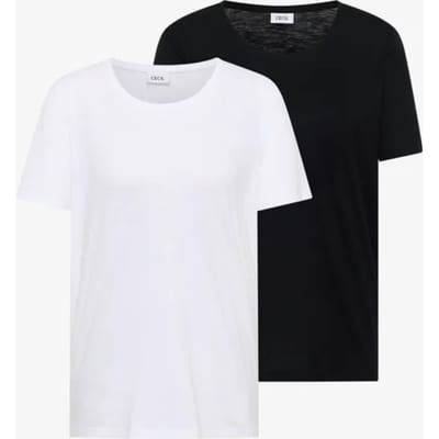 Basic Shirt met ronde hals in een 2-pack