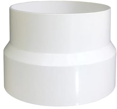 Verloopverbinder ventilatiesysteem 110 mm tot 125 mm - PVC connector voor ventilatiebuis