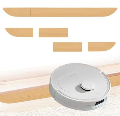 MTTProducts - Rubber Deur Drempel Vanger - Robotstofzuiger Accessoire - Niet-slip Ontwerp - Beige - Drempel Ramp - Waterafvoerend - Geschikt voor Deure...