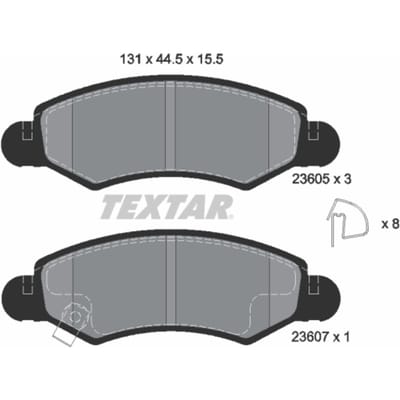 Remblokset TEXTAR 2360501, voor