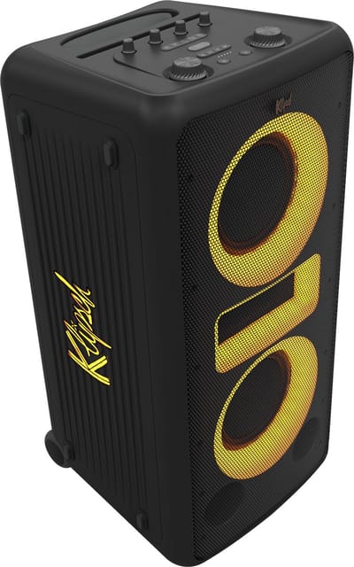 KLIPSCH New York MUSIC CITY Horn loaded Party speaker | 280 watt | 2 x 8 inch woofers | Verrijdbaar | accu 18 uur | Bluetooth 5.2 | Microfoon