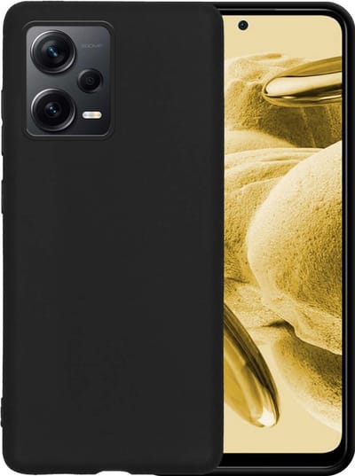 Hoesje - Geschikt voor Xiaomi Redmi Note 12 Pro+ - Sterk & Shockproof - Hoes Cover - Siliconen Case - Telefoonhoesjes - Zwart