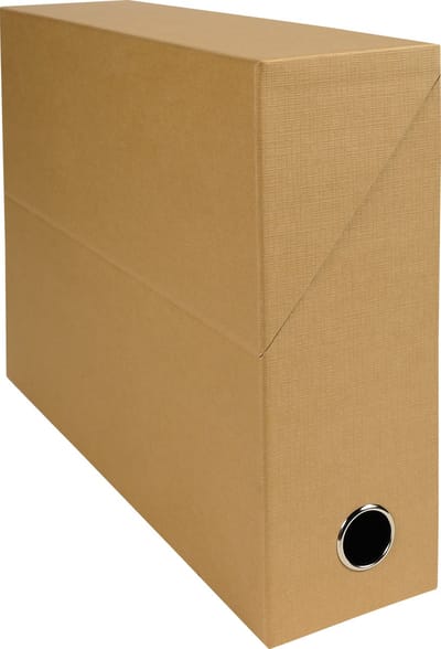 Exacompta 5x Transportdoos Rug 90mm - canvas papier - Havana - 89528E