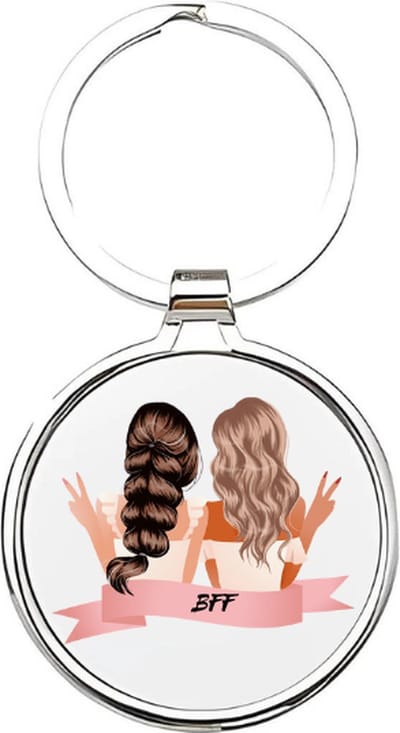 Akyol - Bff Sleutelhanger - vriend - Vrienden - Vrienden - vriendinnen - beste vrienden - beste vriend - vriendschap - best friend forever - vrienden voor altijd - cadeau voor vriendinnen - 4 x 7,5 CM