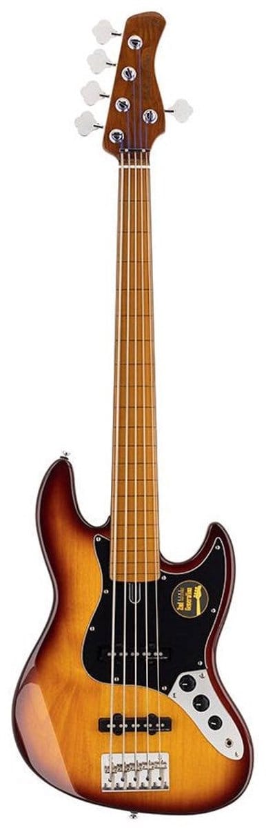 Sire Marcus Miller V5 Fretless 2nd Gen 5 Tobacco Sunburst - Elektrische basgitaar - Naturel