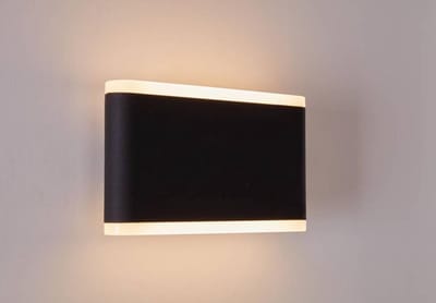 Moderne Buitenwandlamp up down Zwart incl. LED - Garleds Vuurdoorn