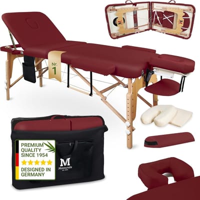 Professionele inklapbare massagetafel - Mobiel met verstelbare hoogte en ergonomische ondersteuning