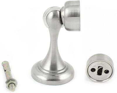 Magnetische Deurstop - Deurvanger - Voorkomt Dichtslaan - Roestvrij Staal - 7.5 x 4.4 cm - Zilverkleurig