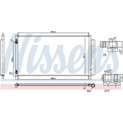 Condensator, airconditioning NISSENS 940845