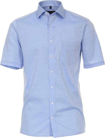 CASA MODA modern fit overhemd - korte mouw - lichtblauw - Strijkvriendelijk - Boordmaat: 50 (EU maat: 4XL)