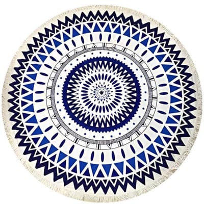 Vivva - Rond Strandlaken - Strandhanddoek - Badlaken - Microfiber Strandhanddoek - Rond - (Mandala) - CUBALINKA