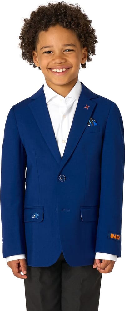OppoSuits Daily Jongens Sonic Blazer - Kids Jasje - Sonic the Hedgehog - Blauw - Maat 92/98