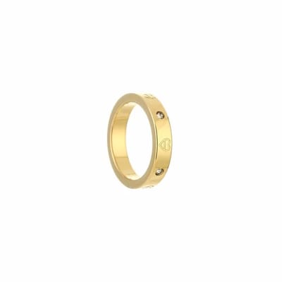 Bijoutheek Ring (Sieraad) hartjes witte stenen Goud