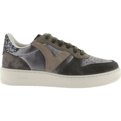 Metalen en suède damesschoenen Victoria Madrid