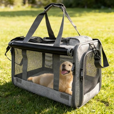 Kattendrager Reistas - Huisdier Tas - Comfortabel Vervoer - Optimale Ventilatie - Tot 10 kg - Grijs