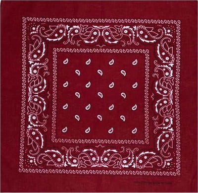 CHPN - Bandana - Boerenzakdoek - Shawltje - Paisleyprint - 54/54CM - Bordeaux rood - Zakdoek - Carnaval - Accessoire