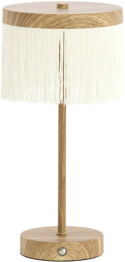 Tafellamp - crème hout - LED - hout metaal - oplaadbare tafellampje - LED - 1892183 - Light & Living