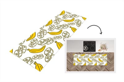 Keukenloper - Loper keuken - Banaan - Patronen - Fruit - 150x50 cm - Keukenloper vinyl