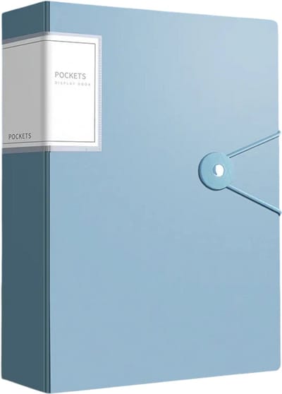 100 Pagina’s A4 Verdikte Documentenmap – Grote Capaciteit Bestandsmap - Multifunctionele DIY Document Organizer, Kantoormap & Bureau Opbergsysteem voor Documenten - Blauw