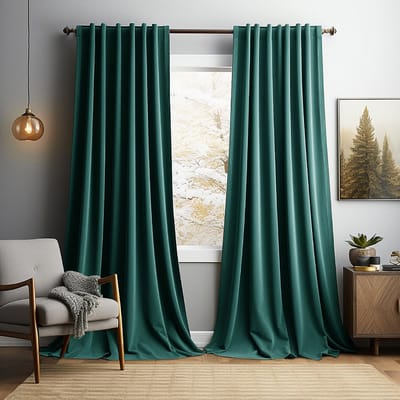 MUPOO Verduisterende Gordijnen Kant en Klaar 2 Stuks - Dicht Fluweel voor Verduistering, Isolatie & Geluidsdemping - Voor Slaapkamer, Kinderkamer en Woonkamer - Eenvoudig op te Hangaan aan Gordijnroede of Rails (Turquoise, 132x274 cm)