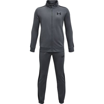 Under Armour UA Rival Knit Track Suit-GRY Jongens Trainingspak - Pitch Grijs - Zwart