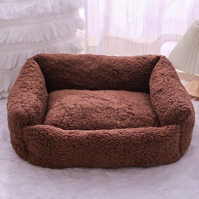 Nieuw Winter Volledig Afneembaar en Wasbaar Kattenmandje Plus Fluweel en Verdikt Warm Hondenmandje Lamswol Stapbank Nest Kussen M 60*50*20cm