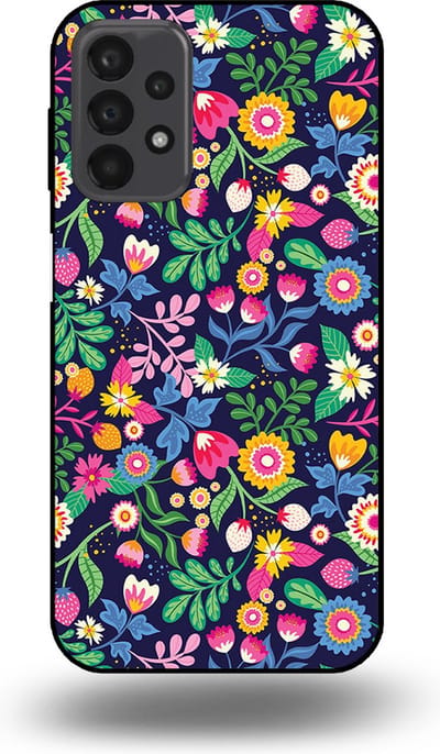 Smartphonica Telefoonhoesje geschikt voor Samsung Galaxy A23 5G met bloemen opdruk - TPU backcover case flower design geschikt voor Samsung Galaxy A23 5G