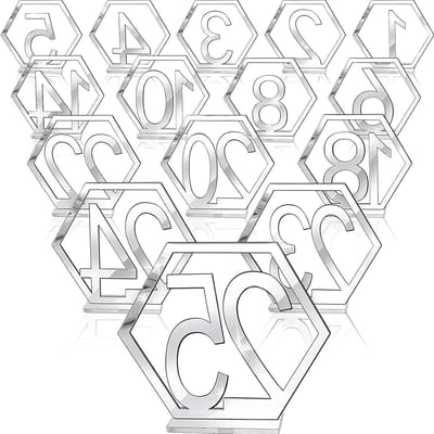 Tafelkaartjes Houder - Naamkaarten Standaard - Feestelijke Decoratie - Hoger Breder Ontwerp - 25 Stuks Set - Zilver