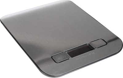 5Five Digitale keukenweegschaal - zwart - RVS - 17 x 13 x 2 cm - Elektrisch