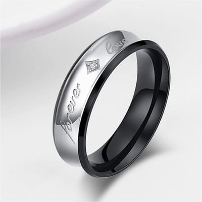 Koreaanse Versie Titanium Staal Koppelring Klassieke Koppelring Roségoud Koppel Sieraden gray