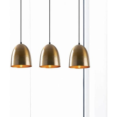 Opviq Hanglamp Tattoo 6172, goud antiek, metaal, 3-lamps lang