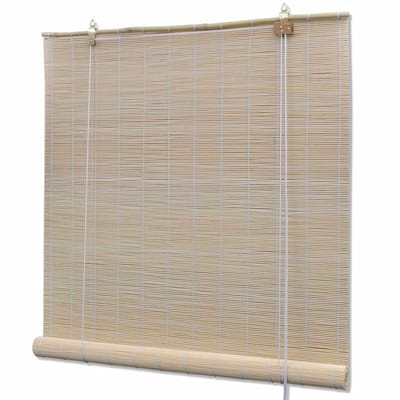vidaXL - Rolgordijnen - 2 - st - 120x160 - cm - bamboe - natuurlijk
