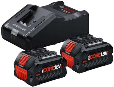 Bosch Accessoires - Set van 16A lader en 2x accu 18 V Li-Ion 8,0 Ah 1600A02X03