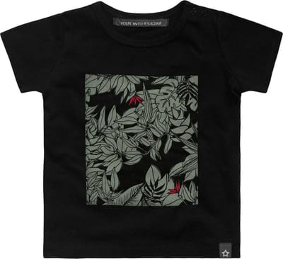 Your Wishes Shortsleeve Botanic - Shirt - Kort Mouwen - Zwart - Jongens - 62/68
