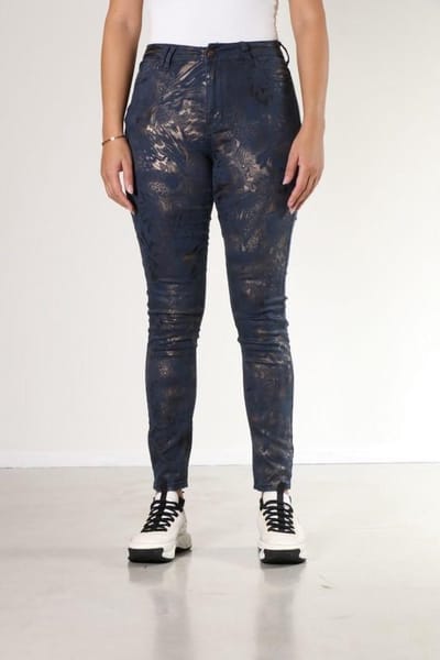 New Star Maine navy foil print broek L31 - 28