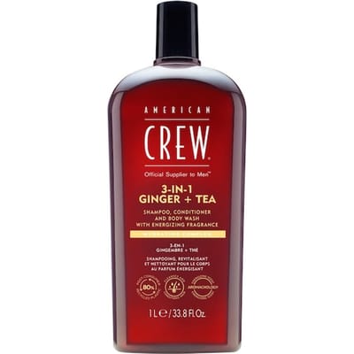 American Crew Haarverzorging & lichaamsverzorging 3-in-1 Ginger + Tea Shampoo, Conditioner and Body Wash Shampoo Heren 1000 ml
