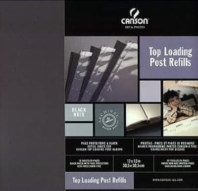 Canson - Top Loading Post Refills - navulling fotoalbum - zwart