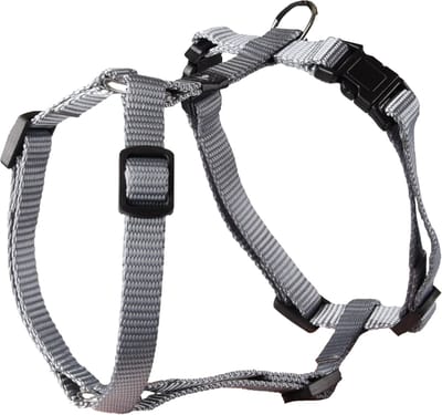 Flamingo Ziggi H-harnas - Harnas Honden - H-harnas Ziggi Grijs Xs 25-40cm 10mm - 1st - 127465 - 1st