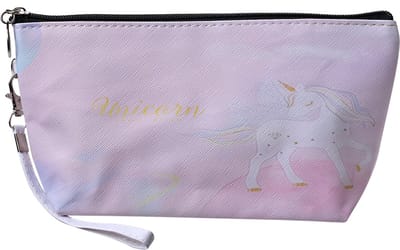 Juleeze Toilettas Dames 23x13 cm Roze Polyester Eenhoorn