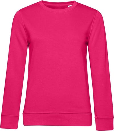 B&C Dames/dames Organic Sweatshirt (Heldere Magenta)