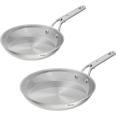 Tefal Extreme Uncoated - Pannenset - 24/28 cm - Zonder Coating - PFAS-vrij - Inductie