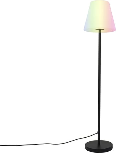 QAZQA virginia - Design Dimbare LED Vloerlamp | Staande Lamp met Dimmer - 1 lichts - H 150 cm - Zwart - Buitenverlichting