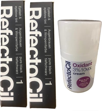 RefectoCil 2 stuks Zwart + 100ml Crème Oxidant