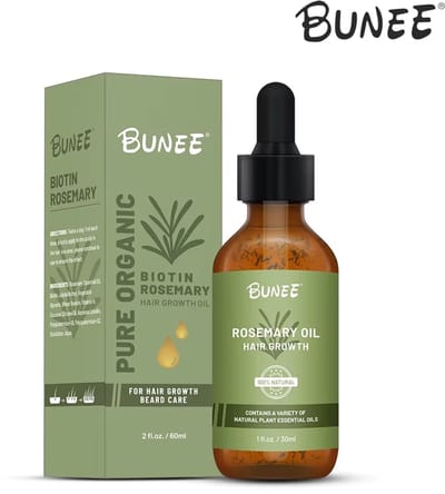 Bunee Hair Growth Oil with Biotin 5% and Rosemary 100% Natural 60ml